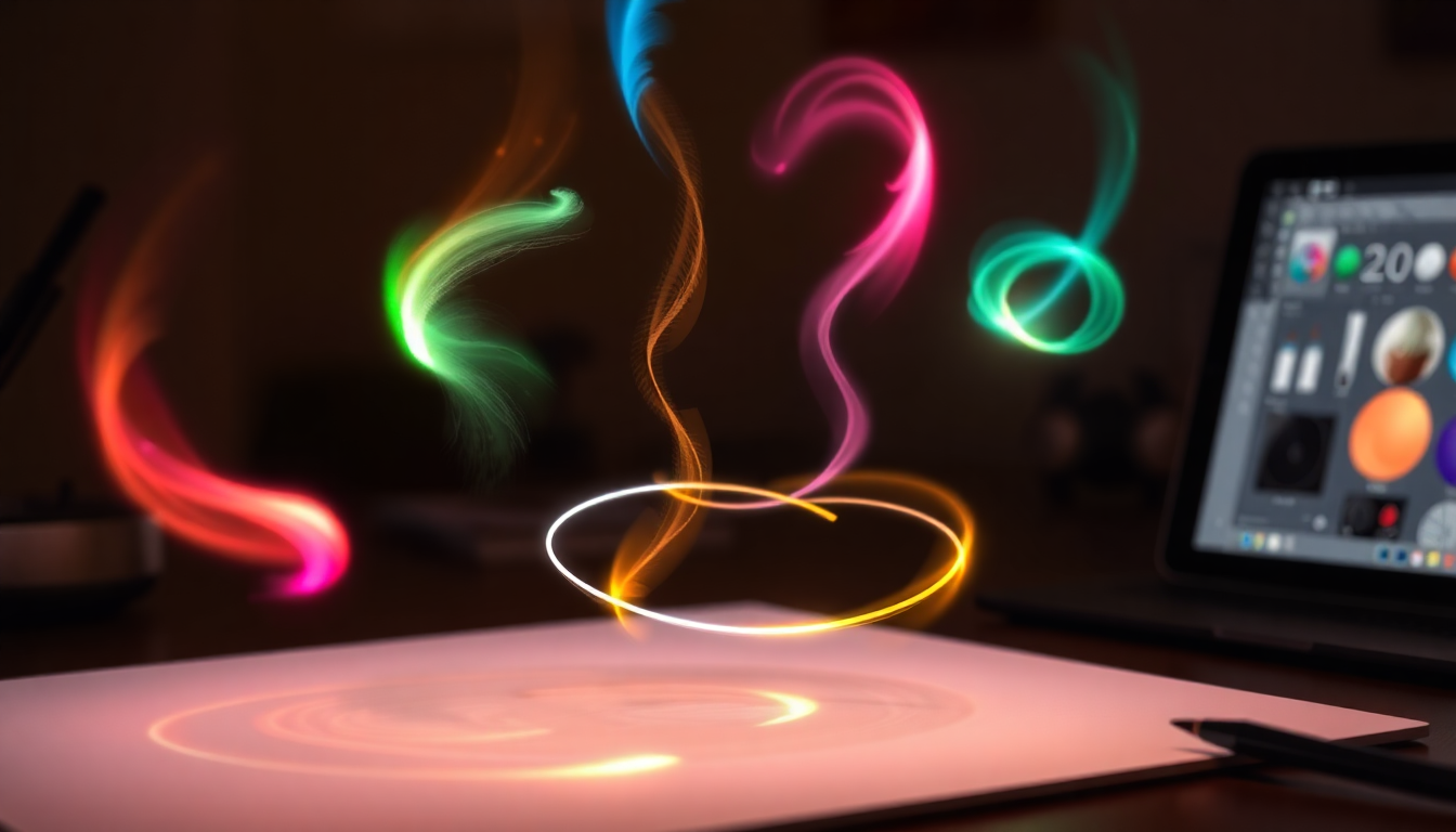 Créer des ambiances lumineuses avec des pinceaux Procreate - Studio Brushes