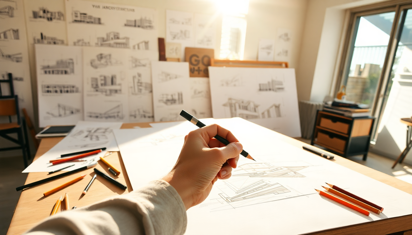 Studio Brushes: La importancia de los bocetos rápidos en el diseño arquitectónico - Studio Brushes