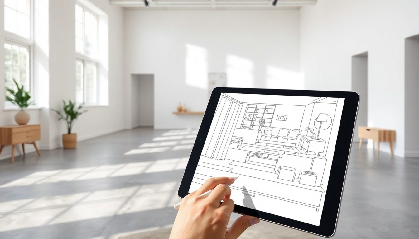 Créer des maquettes numériques d'intérieurs minimalistes avec Procreate - Studio Brushes