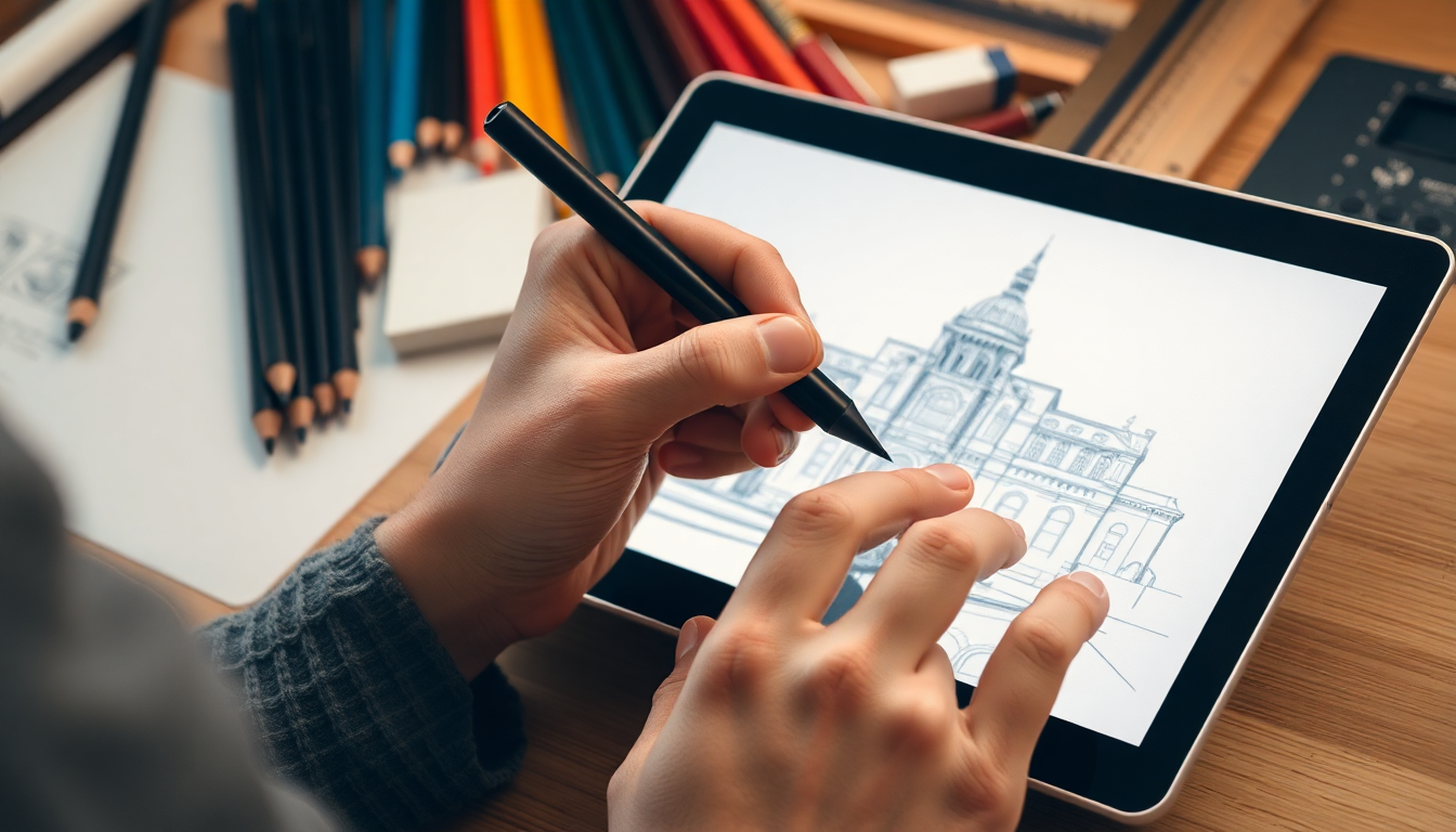 Studio Brushes : Comment utiliser les pinceaux Procreate pour des esquisses architecturales précises - Studio Brushes