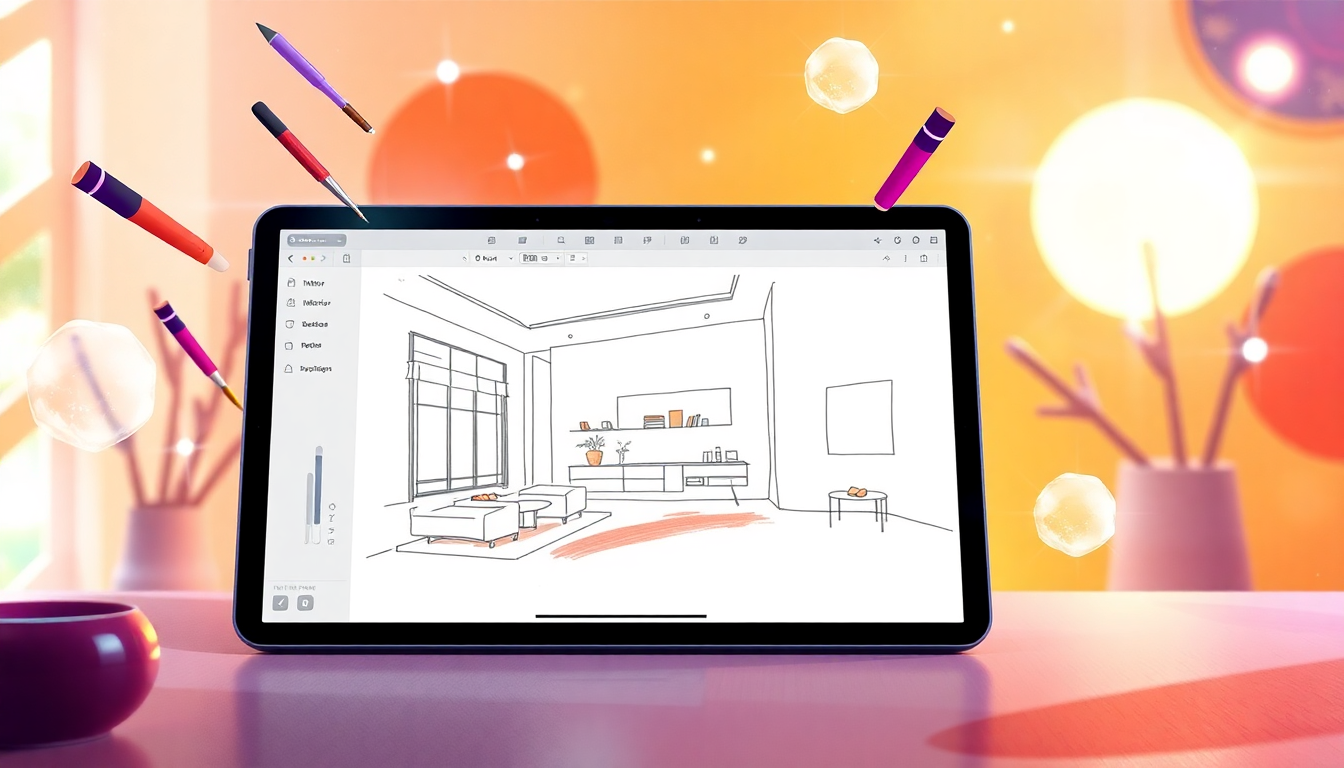 Studio Brushes: Der Prozess der Gestaltung eines Interiors mit Procreate - Studio Brushes