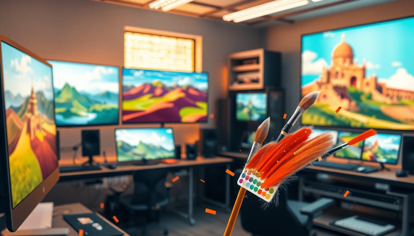 Studio Brushes: El arte de la ilustración digital para proyectos de paisajismo - Studio Brushes