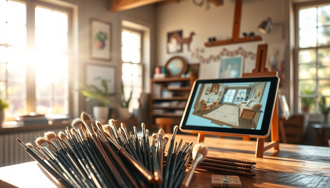 Studio Brushes: Os Melhores Pincéis para Ilustrações de Interiores no Procreate